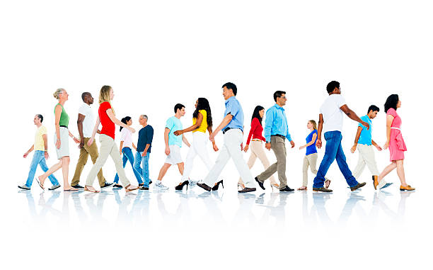 istock Mullti-ethnic group of people walking 170107412