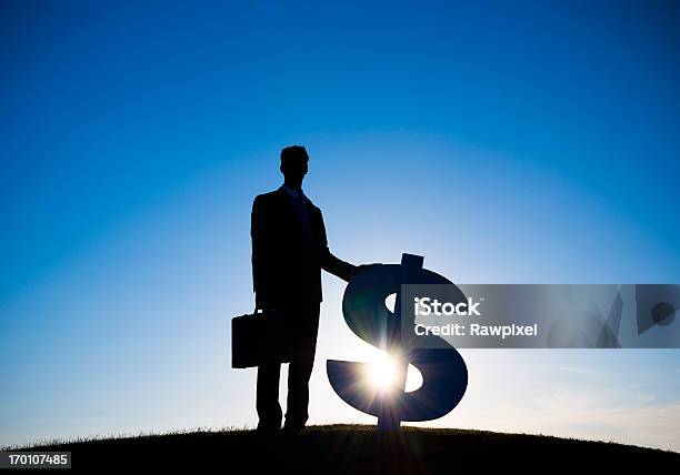 Businessman With Dollar Currency Sign Stock Photo - Download Image Now - Achievement, Adult, Adults Only