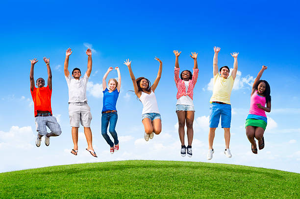 istock Youth jumping on the hill 170107494