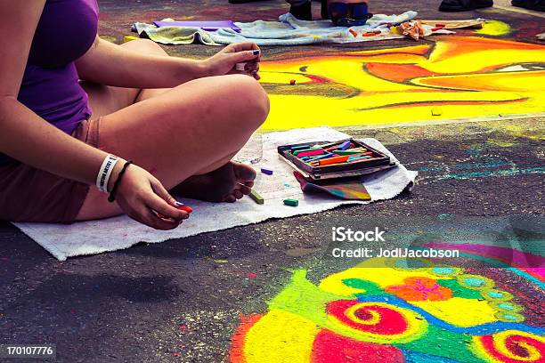 Love Local Lake Worth Florida Street Painting Festival Stock Photo - Download Image Now