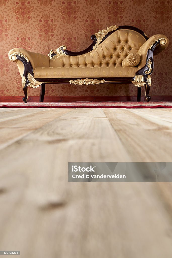Chaise Longue na sala de estar - Foto de stock de Vista de Ângulo Baixo royalty-free