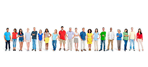 istock Multi ethnic group of happy people standing together. 170109962