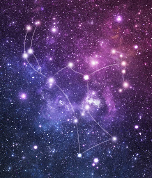 the stars constellation of orion - orion bulutsusu stok fotoğraflar ve resimler