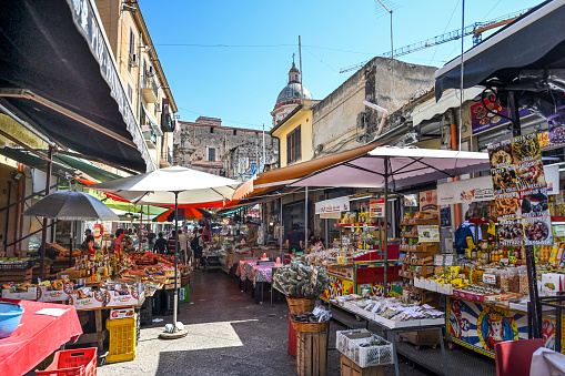 Palermo, Sicily, Italy: Ballarò represents the oldest and largest market in the city, in fact it extends from Piazza Casa Professa to the bastions of Corso Tukory.