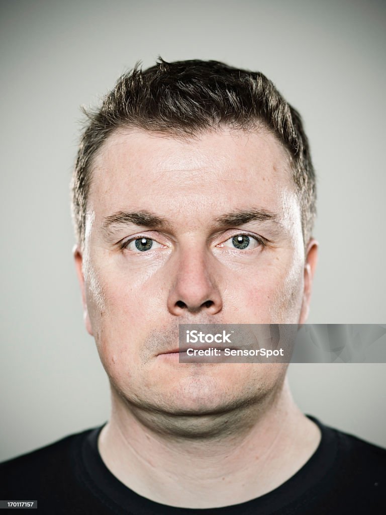 Real man Portrait of a real slovenian man. Mug Shot Stock Photo