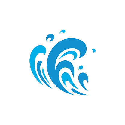 istock Blue wave emblem 1701310492
