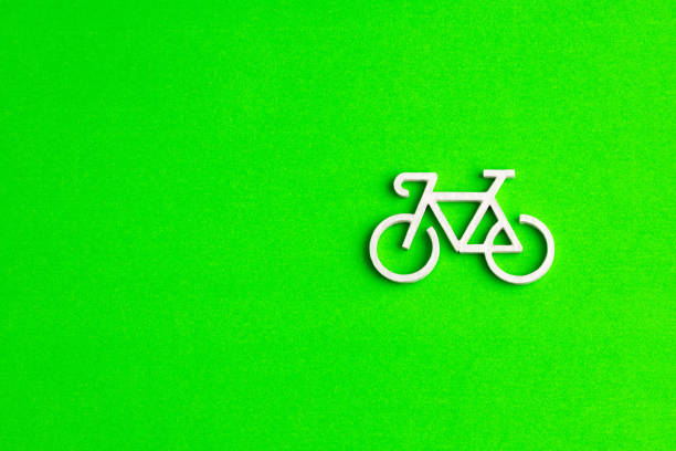 istock Bicycle icon on green color background - Transportation to keep the environment clean. clean environment concept 1701320745