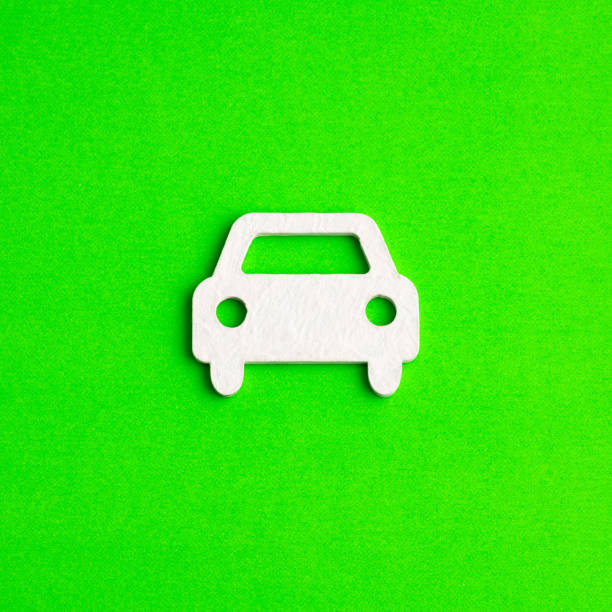 istock car icon on green color background - eco car concept, clean environment 1701320746
