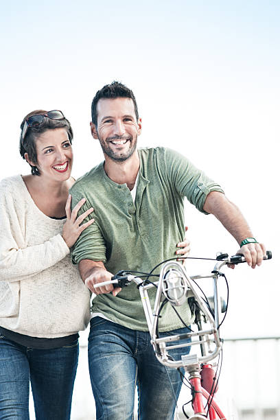 istock Young spanish couple walking in Barcelona. 170132862