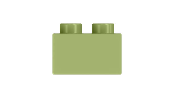 istock Leaf Green Toy Block Isolated on a White Background. 1701340046