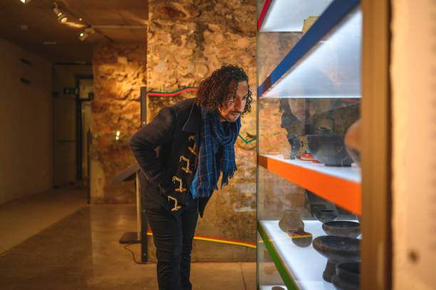 istock Attractive Biracial Male Museum Visitor 1701351616
