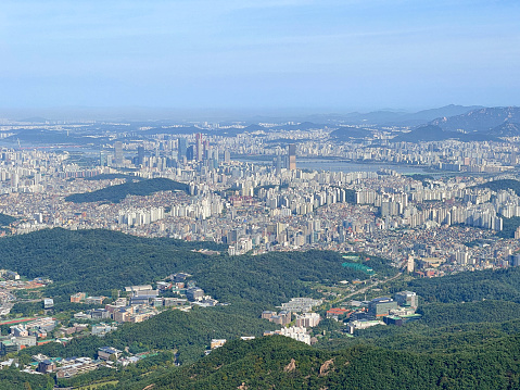 Seoul View from Gwanaksan Peak, Korea 서울 관악산
