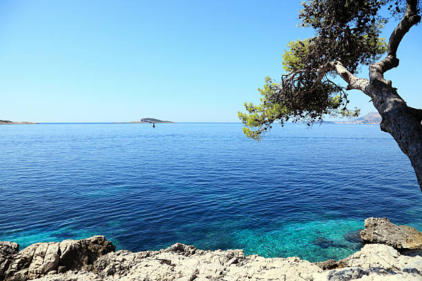 View of Dubrovnik from Cavtat peninsula, Croatia.