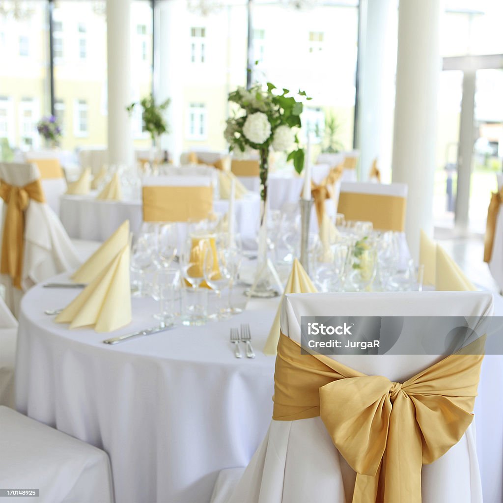 Wedding Reception Balroom Hall Table Setting Classy wedding reception Wedding Stock Photo