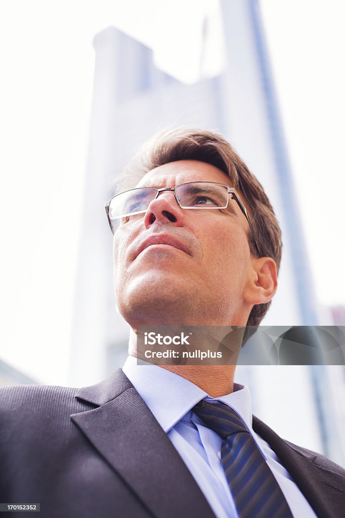 businessman in frankfurt/main businessman in frankfurt/main, skyscraper in the background 40-49 Years Stock Photo