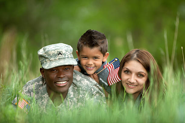 istock Real American Military Family 170160367