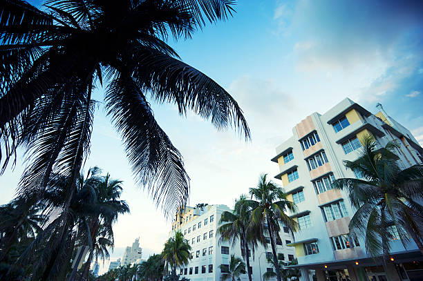 istock Dusk Falls on Ocean Drive Miami Beach 170160943