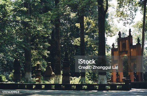 istock Chinese monuments, traditional ancient buildings, exquisite carvings 1701620953