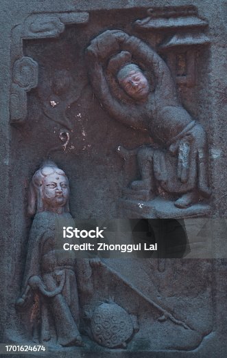 istock Chinese monuments, traditional ancient buildings, exquisite carvings 1701624674