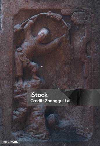 istock Chinese monuments, traditional ancient buildings, exquisite carvings 1701625187