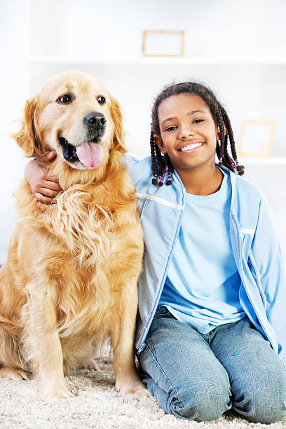 istock Girl with her dog 170164637