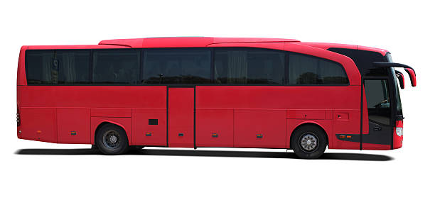 레드 버스 - bus coach bus tour bus isolated 뉴스 사진 이미지