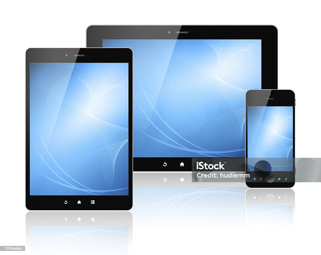 Digital tablette et téléphone intelligent (Tracé de détourage !) - Photo de Tablette numérique libre de droits