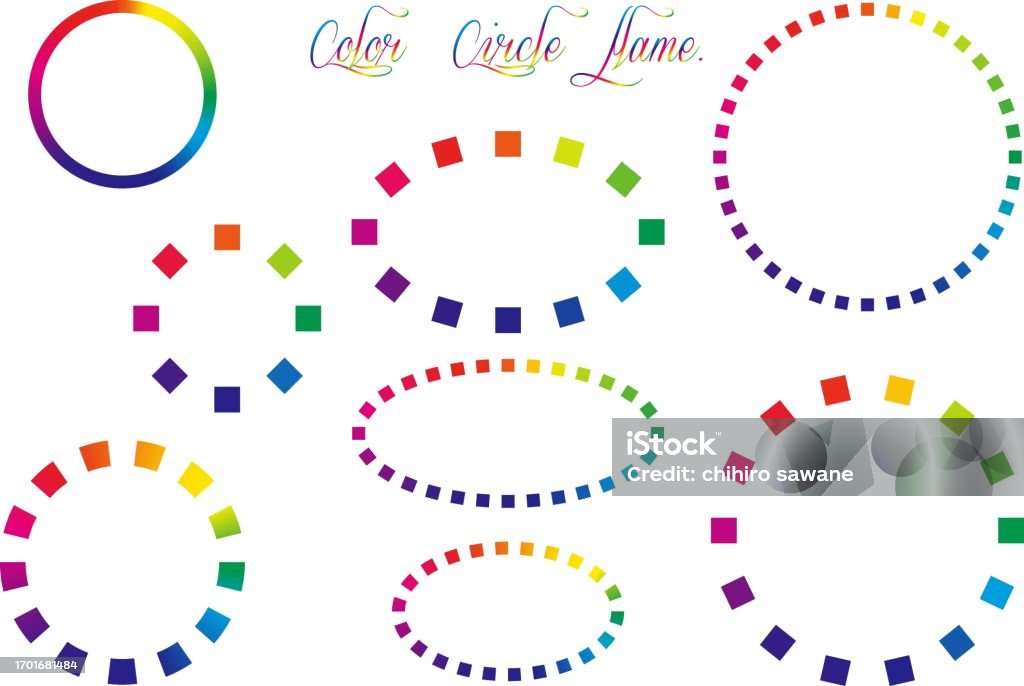Circle Add Color Color Circle Style Frame Stock Illustration - Download Image Now ...