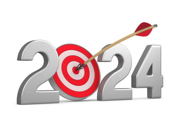 istock 2024 new year on white background. Isolated 3D illustration 1701687092
