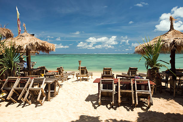 long kuta sand beach - kuta bildbanksfoton och bilder