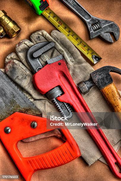 Herramientas De Trabajo Foto de stock y más banco de imágenes de Cinta métrica - Cinta métrica, Dentado, Fotografía - Imágenes