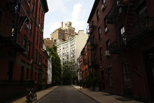 istock Old cobbled street with charm in the downtown 1701779792