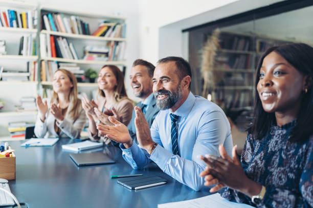 istock Business team applauding during event 1701787512