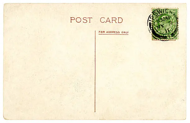 Photo of Blank postcard from Ipswich, 1911