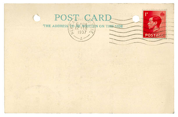 istock Blank postcard from 1937, Edward VIII stamp 170180803
