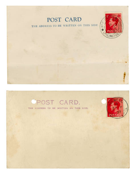 istock Two blank postcards with Edward VIII stamps 170180805