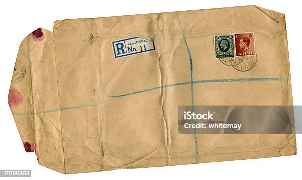 Scruffy De Envelope De 1936registado - Fotografias de stock e mais imagens de Fora de moda - Estilo - Fora de moda - Estilo, Selo - Timbre, Antigo