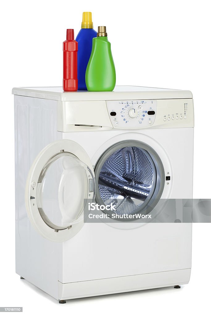 Máquina de lavar roupa - Foto de stock de Aberto royalty-free