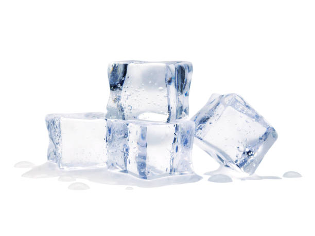 istock Ice cubes on white background. Crystal clear ice cubes on white background. 1701812661