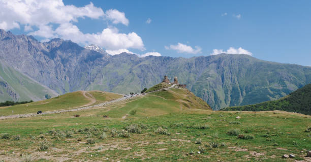 istock View of Gergeti Trinity Church, Georgia 1701816641