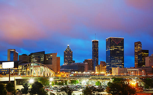 istock Downtown Atlanta at night time 170181970