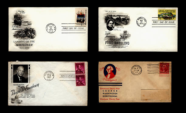 nas commemorative koperty - people postmark dwight eisenhower president of the usa zdjęcia i obrazy z banku zdjęć