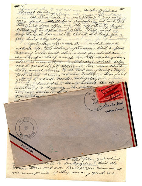 dearest darling-list od nas serviceman do jego żona - air mail world war ii war american culture zdjęcia i obrazy z banku zdjęć