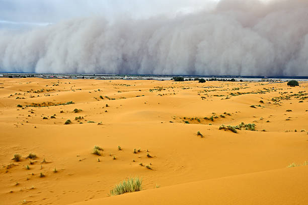 istock Sandstorm Approaching Merzouga Settlement Morocco 170184544