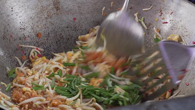 Pad Thai is a very popular street food and is a favorite of tourists around the world.
