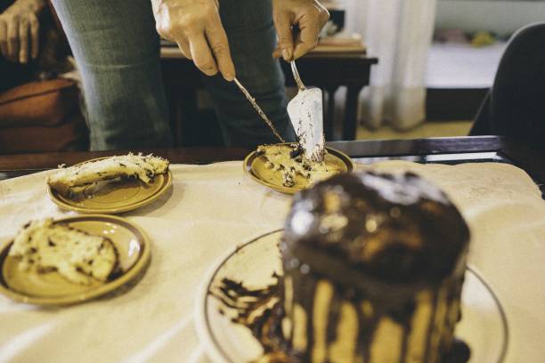 istock Homemade christmas panettone chocolate cake 1701862758