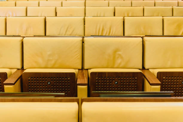 istock Empty seats in an auditorium for congresses 1701867303