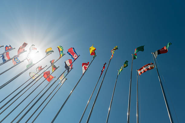 international banderas - global politics fotografías e imágenes de stock