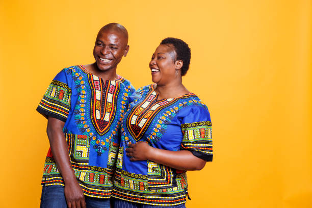 istock Smiling couple laughing portrait 1701878449