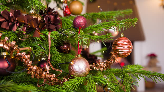 A beautifully adorned Christmas tree bringing holiday joy